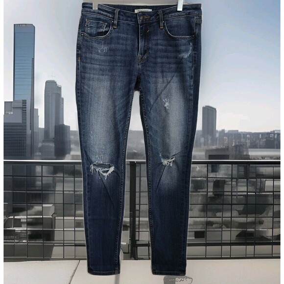 VIGOSS Jagger Skinny Distressed Women's Jeans, Size 28, Medium Wash Blue - Picture 1 of 13